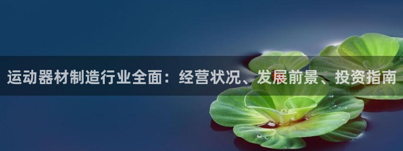 意昂3官方：运动器材制造行业全面：经营状况、发展前景