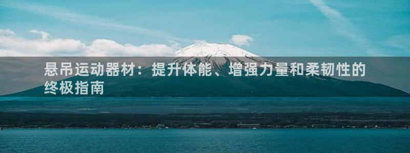意昂3集团logo：悬吊运动器材：提升体能、增强力量