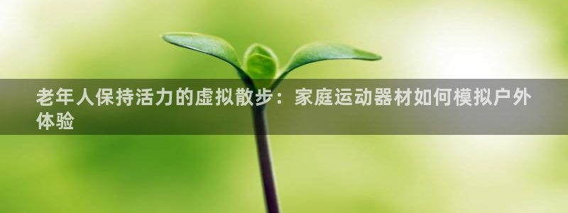意昂体育3平台注册流程图：老年人保持活力的虚拟散步：